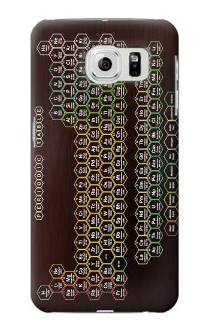 S3544 Neon Honeycomb Periodic Table Etui Coque Housse pour Samsung Galaxy S6