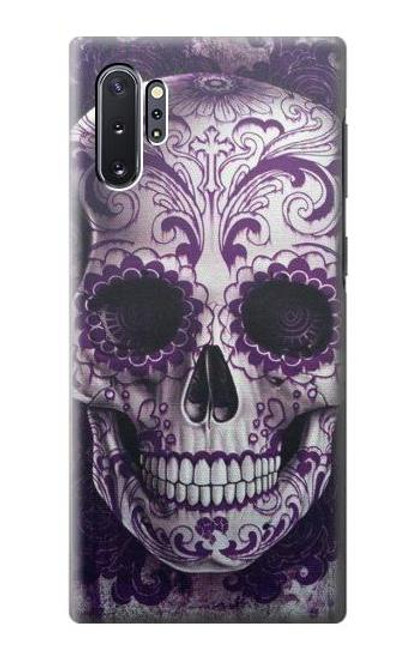 S3582 Purple Sugar Skull Etui Coque Housse pour Samsung Galaxy Note 10 Plus