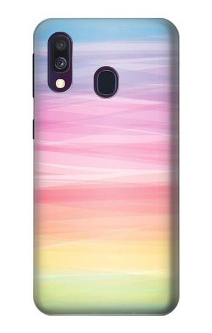 S3507 Colorful Rainbow Pastel Etui Coque Housse pour Samsung Galaxy A40 S3507 Colorful Rainbow Pastel Etui Coque Housse pour Samsung Galaxy A40