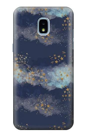 S3364 Gold Star Sky Etui Coque Housse pour Samsung Galaxy J3 (2018), J3 Star, J3 V 3rd Gen, J3 Orbit, J3 Achieve, Express Prime 3, Amp Prime 3