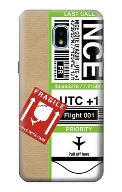S3543 Luggage Tag Art Etui Coque Housse pour Samsung Galaxy J3 (2018), J3 Star, J3 V 3rd Gen, J3 Orbit, J3 Achieve, Express Prime 3, Amp Prime 3