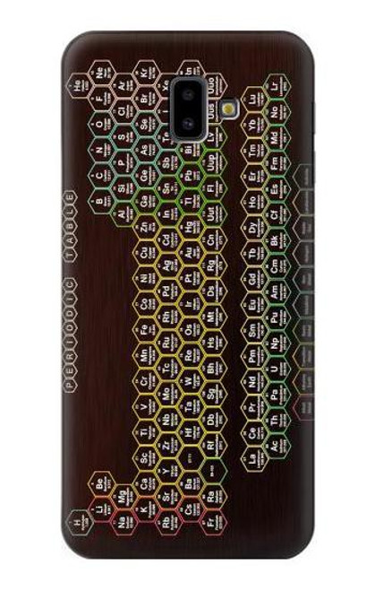 S3544 Neon Honeycomb Periodic Table Etui Coque Housse pour Samsung Galaxy J6+ (2018), J6 Plus (2018)