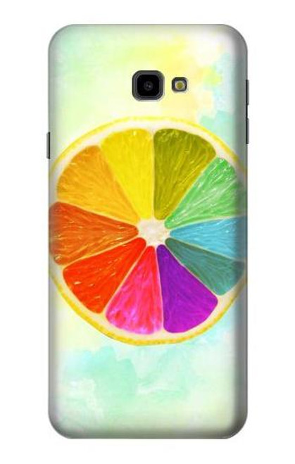 S3493 Colorful Lemon Etui Coque Housse pour Samsung Galaxy J4+ (2018), J4 Plus (2018)