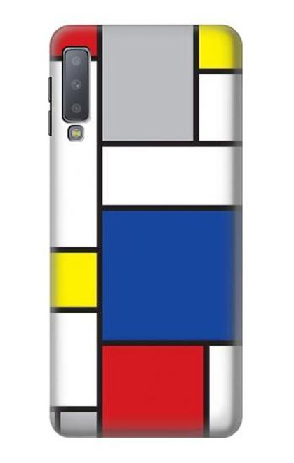 S3536 Modern Art Etui Coque Housse pour Samsung Galaxy A7 (2018)