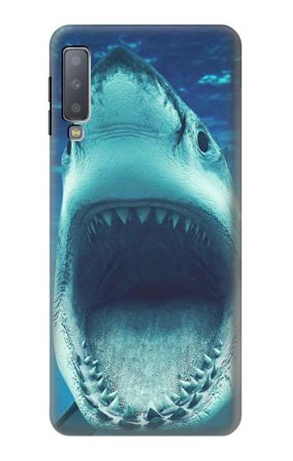 S3548 Tiger Shark Etui Coque Housse pour Samsung Galaxy A7 (2018)