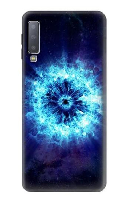 S3549 Shockwave Explosion Etui Coque Housse pour Samsung Galaxy A7 (2018)