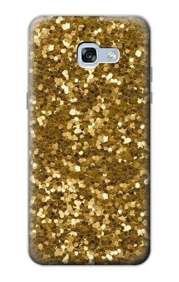 S3388 Gold Glitter Graphic Print Etui Coque Housse pour Samsung Galaxy A5 (2017)