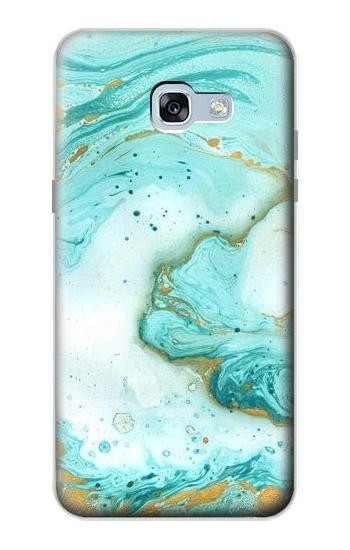 S3399 Green Marble Graphic Print Etui Coque Housse pour Samsung Galaxy A5 (2017)