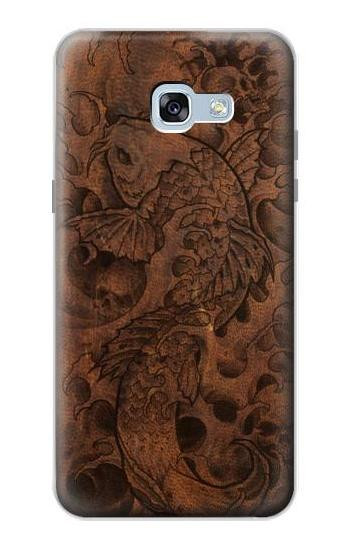 S3405 Fish Tattoo Leather Graphic Print Etui Coque Housse pour Samsung Galaxy A5 (2017)