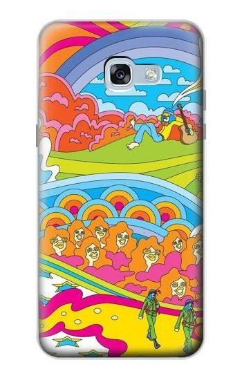 S3407 Hippie Art Etui Coque Housse pour Samsung Galaxy A5 (2017)