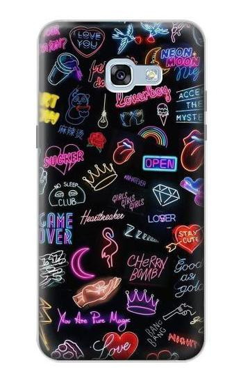 S3433 Vintage Neon Graphic Etui Coque Housse pour Samsung Galaxy A5 (2017)
