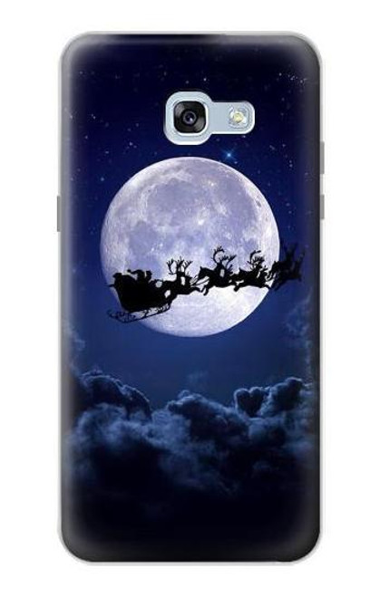 S3508 Xmas Santa Moon Etui Coque Housse pour Samsung Galaxy A5 (2017)