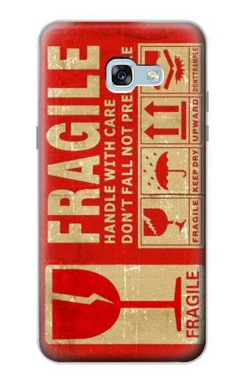 S3552 Vintage Fragile Label Art Etui Coque Housse pour Samsung Galaxy A5 (2017)
