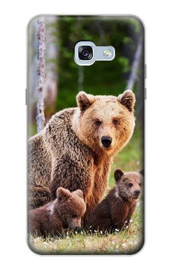 S3558 Bear Family Etui Coque Housse pour Samsung Galaxy A5 (2017)