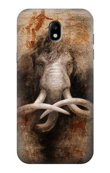 S3427 Mammoth Ancient Cave Art Etui Coque Housse pour Samsung Galaxy J5 (2017) EU Version