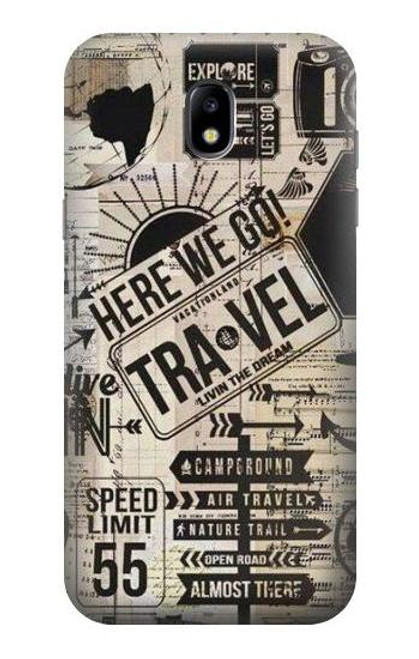 S3441 Vintage Travel Etui Coque Housse pour Samsung Galaxy J5 (2017) EU Version