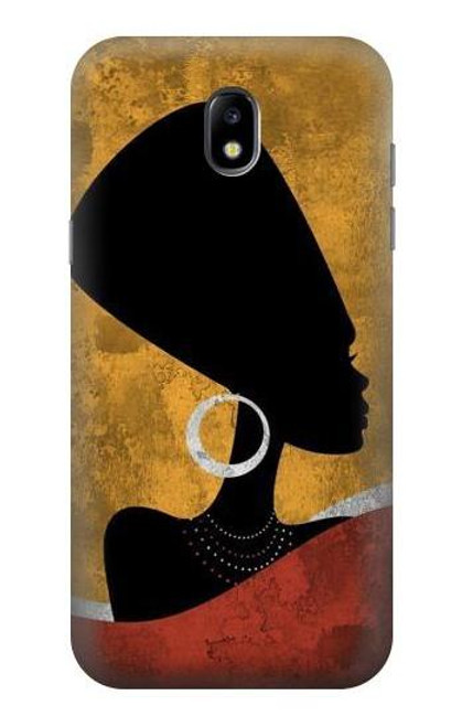 S3453 African Queen Nefertiti Silhouette Etui Coque Housse pour Samsung Galaxy J5 (2017) EU Version