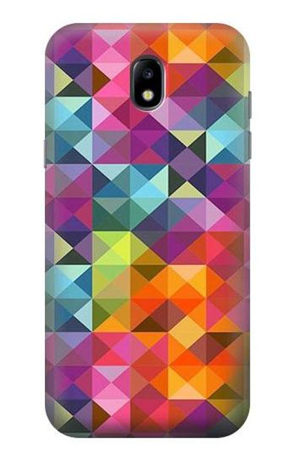 S3477 Abstract Diamond Pattern Etui Coque Housse pour Samsung Galaxy J5 (2017) EU Version