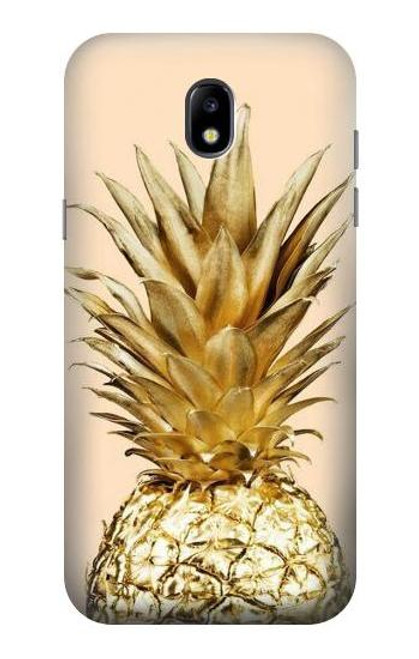 S3490 Gold Pineapple Etui Coque Housse pour Samsung Galaxy J5 (2017) EU Version