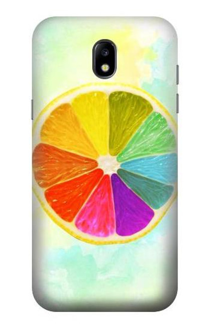 S3493 Colorful Lemon Etui Coque Housse pour Samsung Galaxy J5 (2017) EU Version