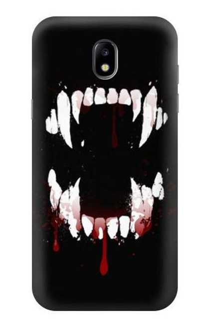 S3527 Vampire Teeth Bloodstain Etui Coque Housse pour Samsung Galaxy J5 (2017) EU Version