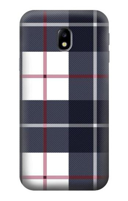 S3452 Plaid Fabric Pattern Etui Coque Housse pour Samsung Galaxy J3 (2017) EU Version