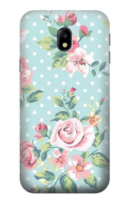 S3494 Vintage Rose Polka Dot Etui Coque Housse pour Samsung Galaxy J3 (2017) EU Version