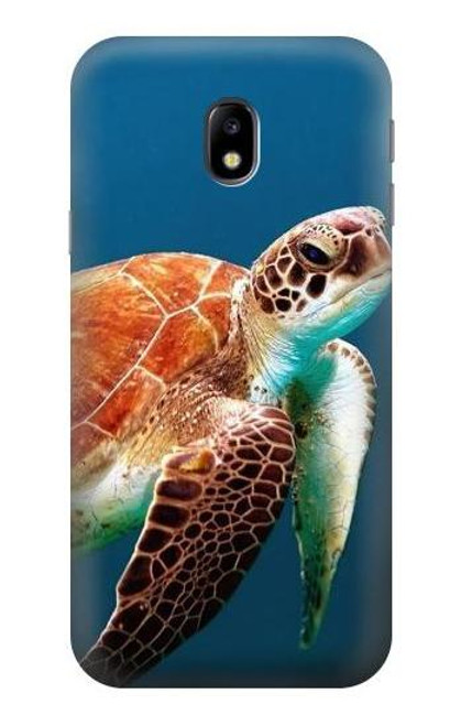 S3497 Green Sea Turtle Etui Coque Housse pour Samsung Galaxy J3 (2017) EU Version