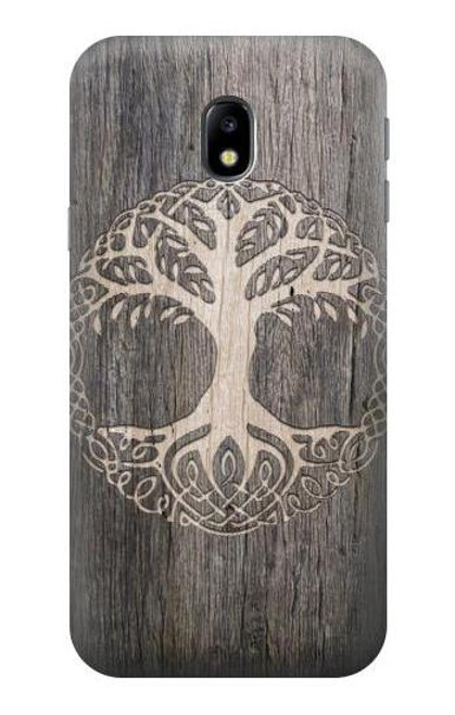 S3591 Viking Tree of Life Symbol Etui Coque Housse pour Samsung Galaxy J3 (2017) EU Version