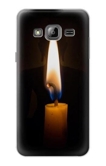 S3530 Buddha Candle Burning Etui Coque Housse pour Samsung Galaxy J3 (2016)
