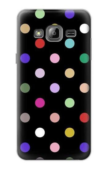 S3532 Colorful Polka Dot Etui Coque Housse pour Samsung Galaxy J3 (2016)