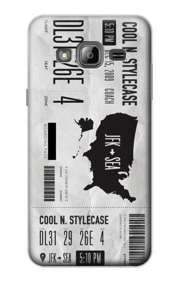 S3615 Airline Boarding Pass Art Etui Coque Housse pour Samsung Galaxy J3 (2016)