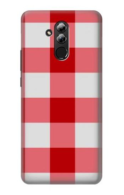 S3535 Red Gingham Etui Coque Housse pour Huawei Mate 20 lite