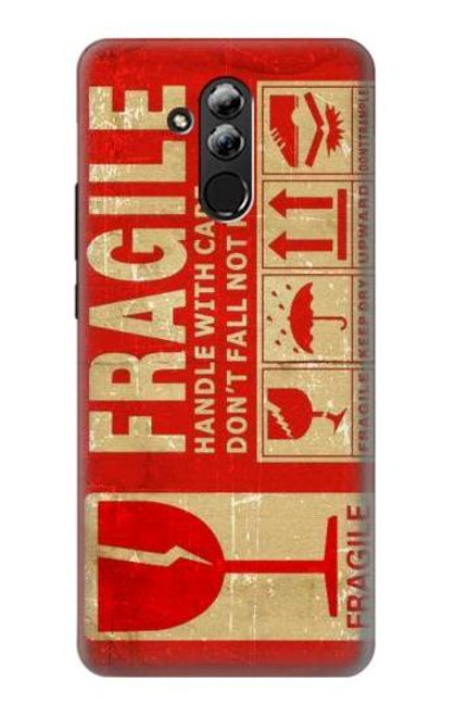 S3552 Vintage Fragile Label Art Etui Coque Housse pour Huawei Mate 20 lite
