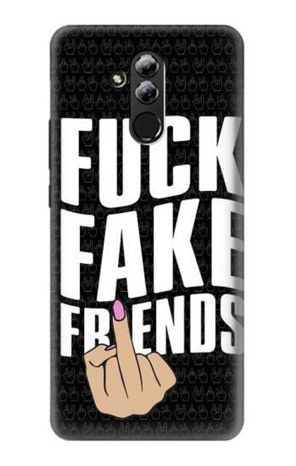 S3598 Middle Finger Fuck Fake Friend Etui Coque Housse pour Huawei Mate 20 lite