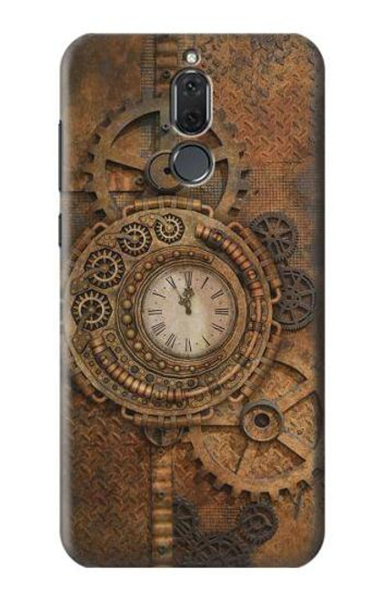 S3401 Clock Gear Streampunk Etui Coque Housse pour Huawei Mate 10 Lite