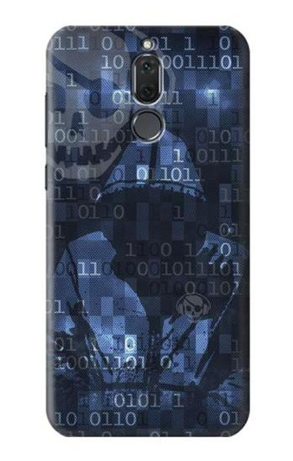 S3431 Digital Code Cyber Hacker Etui Coque Housse pour Huawei Mate 10 Lite