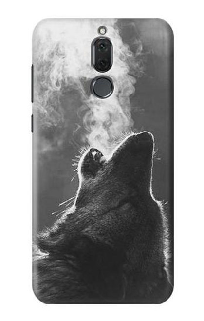 S3505 Wolf Howling Etui Coque Housse pour Huawei Mate 10 Lite