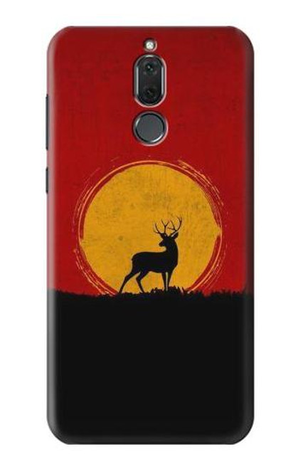 S3513 Deer Sunset Etui Coque Housse pour Huawei Mate 10 Lite