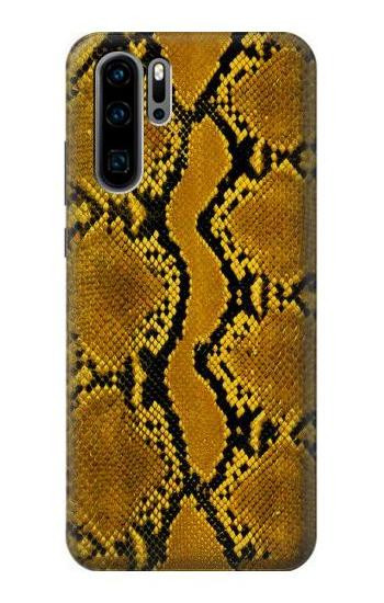 S3365 Yellow Python Skin Graphic Print Etui Coque Housse pour Huawei P30 Pro