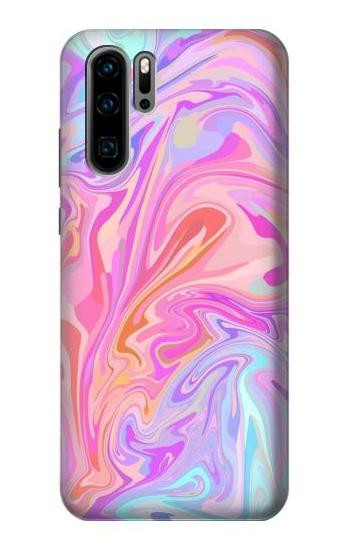 S3444 Digital Art Colorful Liquid Etui Coque Housse pour Huawei P30 Pro