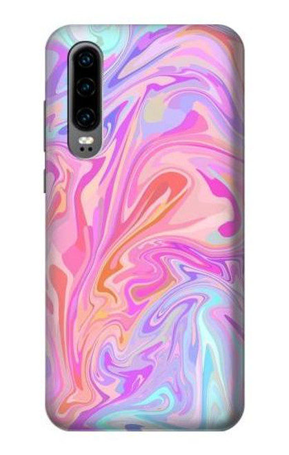 S3444 Digital Art Colorful Liquid Etui Coque Housse pour Huawei P30