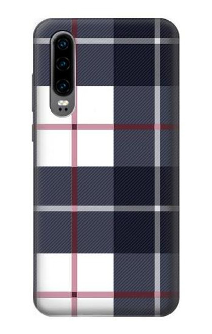 S3452 Plaid Fabric Pattern Etui Coque Housse pour Huawei P30