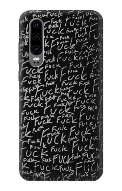 S3478 Funny Words Blackboard Etui Coque Housse pour Huawei P30
