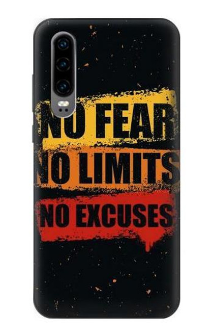 S3492 No Fear Limits Excuses Etui Coque Housse pour Huawei P30