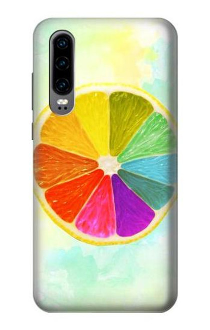 S3493 Colorful Lemon Etui Coque Housse pour Huawei P30