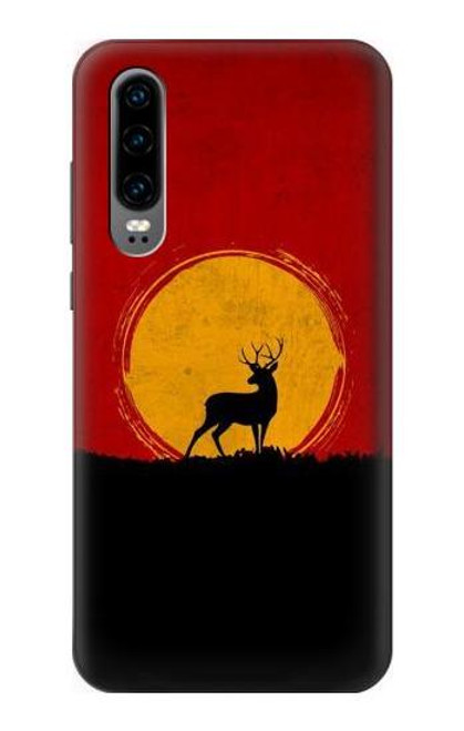 S3513 Deer Sunset Etui Coque Housse pour Huawei P30