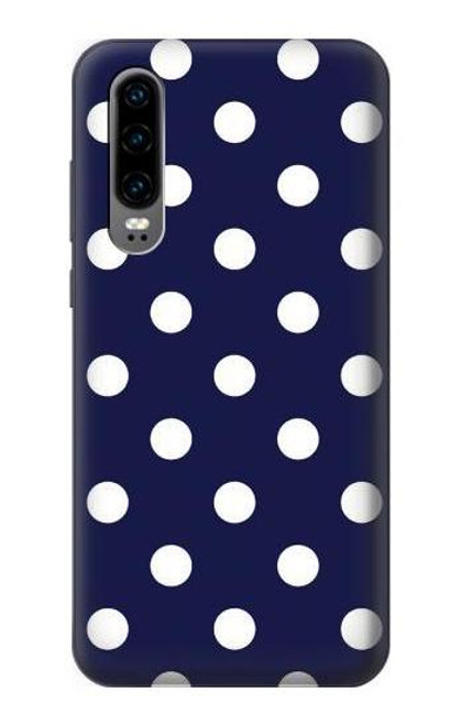 S3533 Blue Polka Dot Etui Coque Housse pour Huawei P30