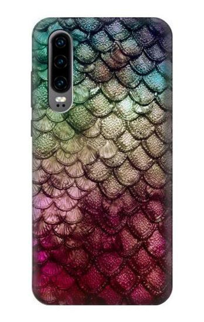 S3539 Mermaid Fish Scale Etui Coque Housse pour Huawei P30