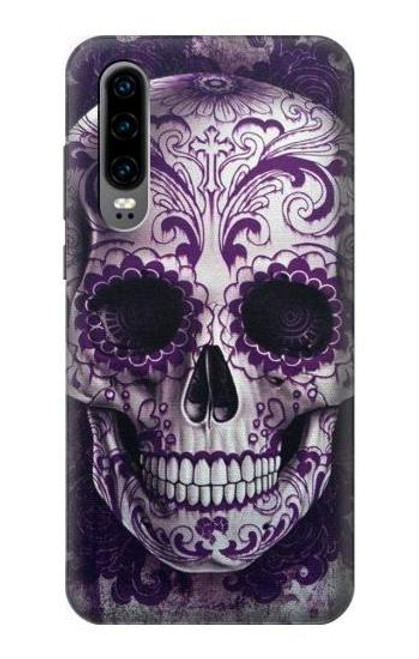 S3582 Purple Sugar Skull Etui Coque Housse pour Huawei P30